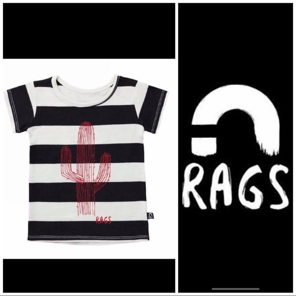 Rags to Raches Other - NWT 11/12 Rags to Raches Black & White stripe Tee